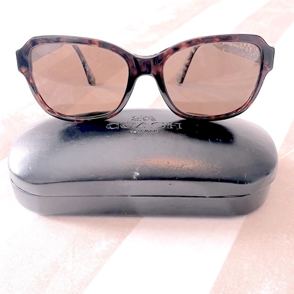 Coach Prescription Sunglasses Frames Dark Brown Tortoise - Picture 5 of 13